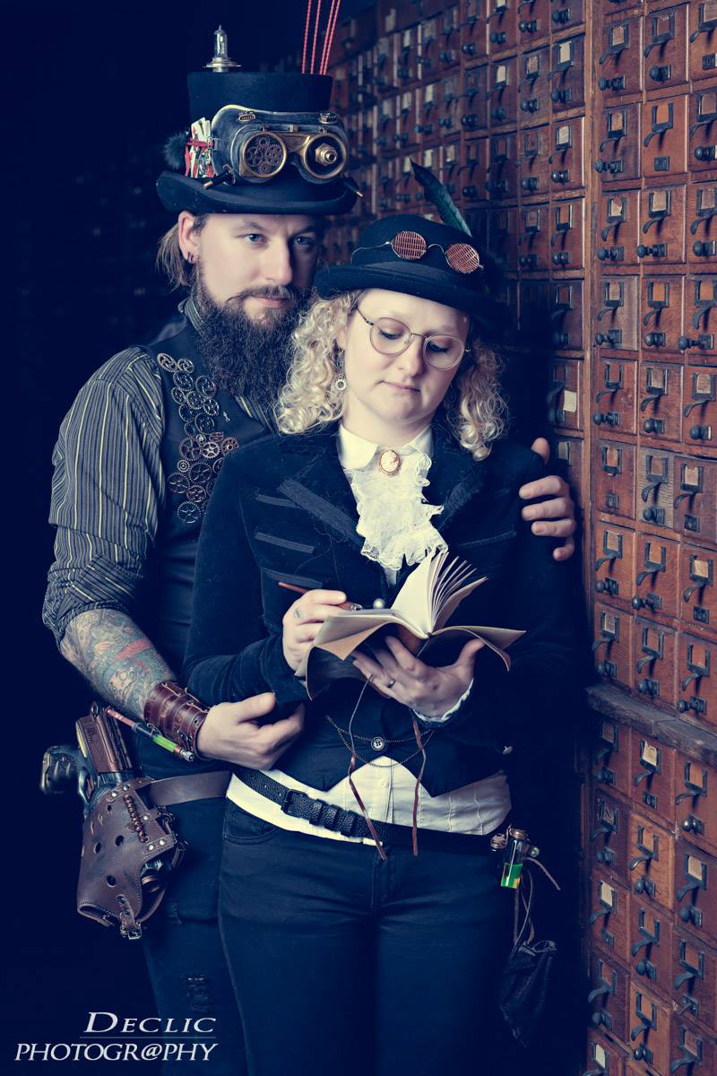 Steampunk Couple Girl Gentleman