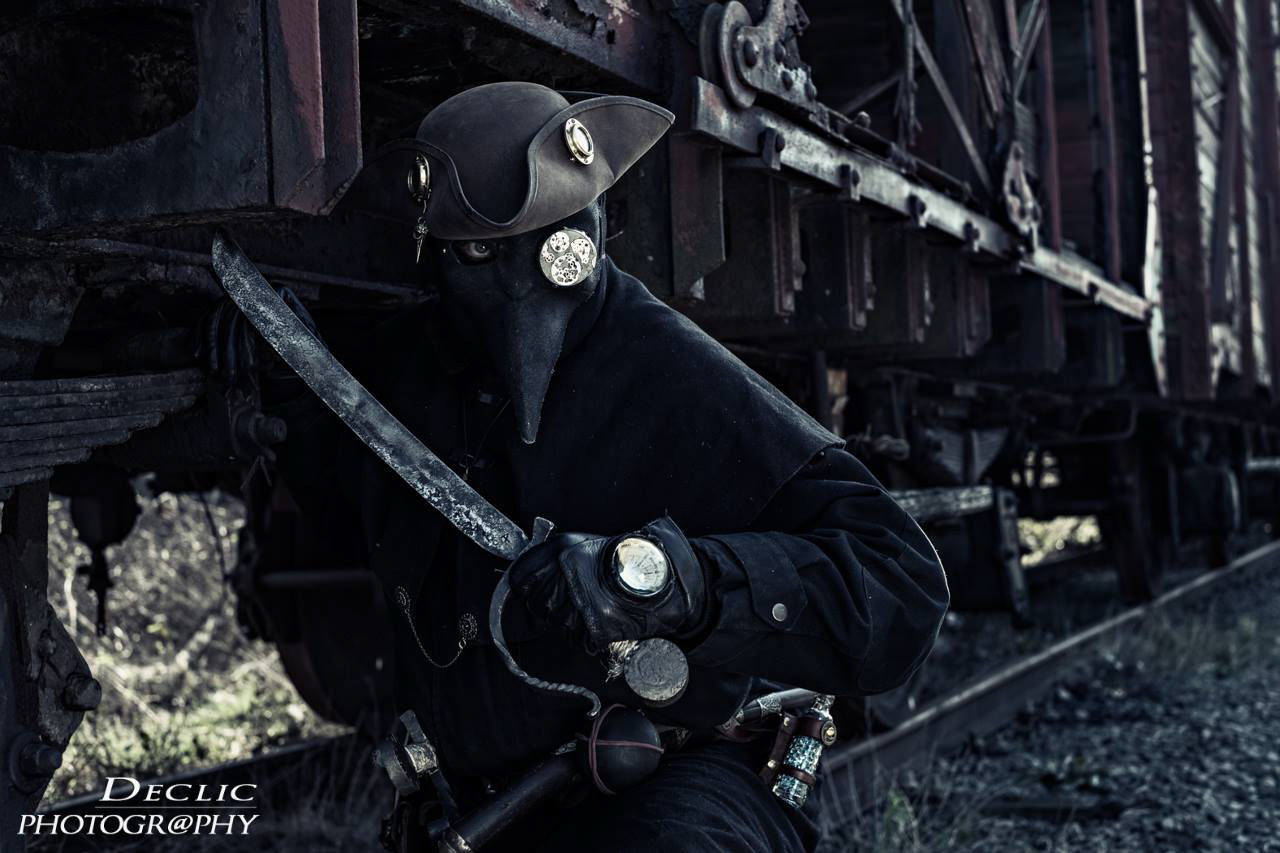 Face Mask Steampunk with Train