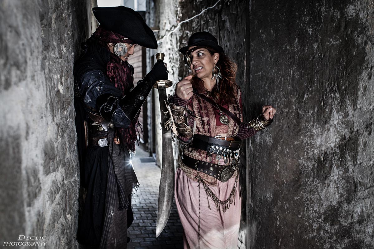 Steampunk duo pirate photo