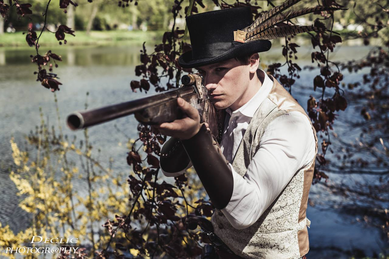 portrait steampunk gun