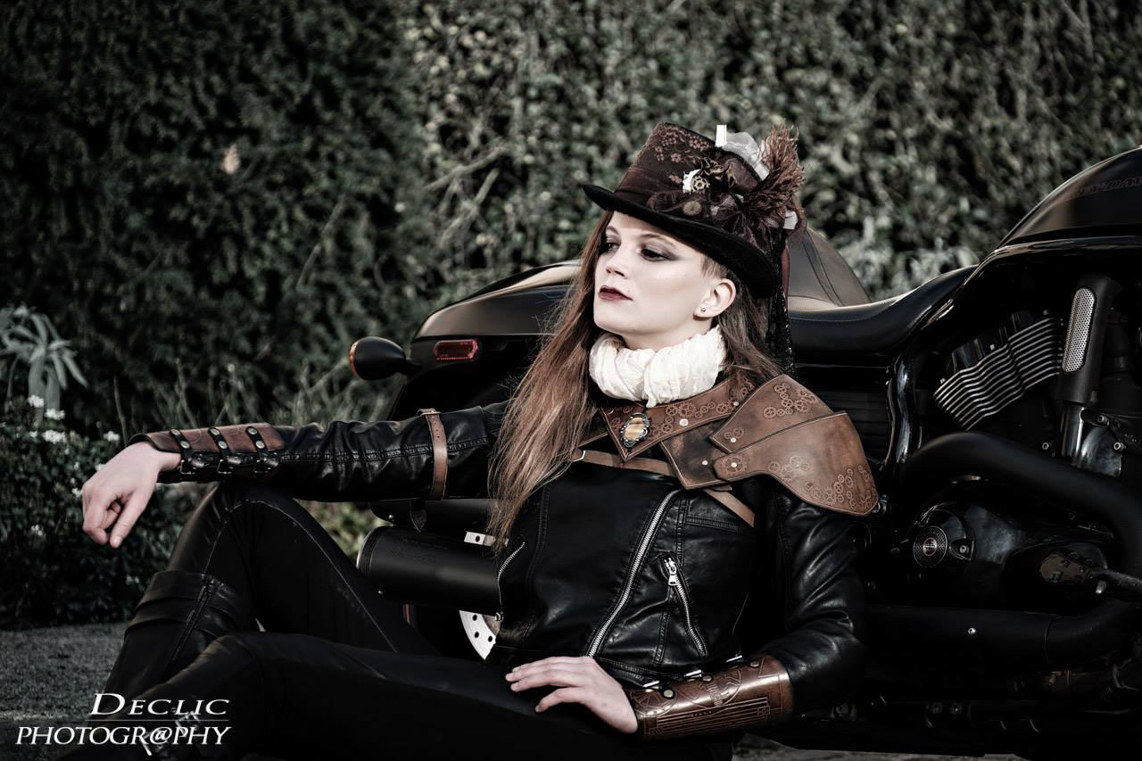 Steampunk Girl Biker