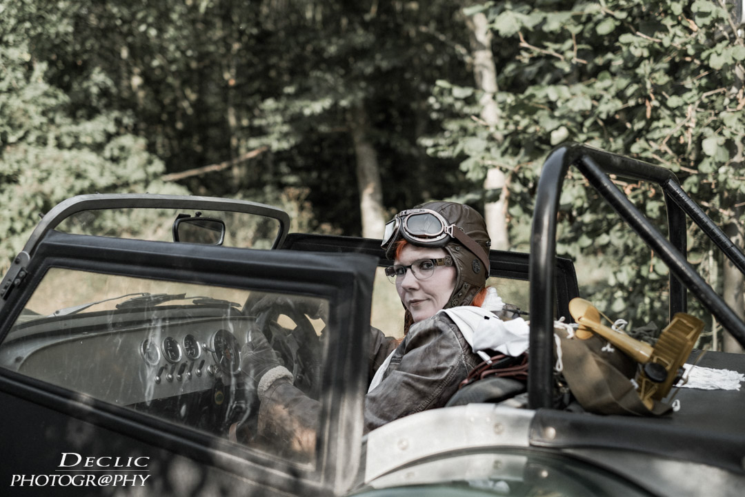 Steampunk Girl Old Car Lotus